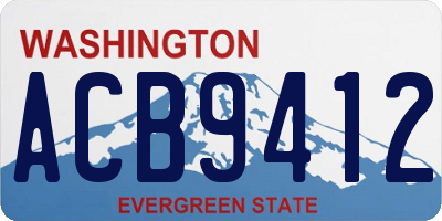WA license plate ACB9412