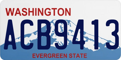 WA license plate ACB9413