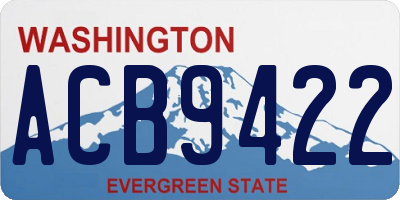 WA license plate ACB9422