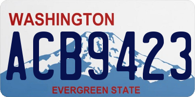 WA license plate ACB9423