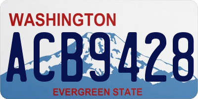 WA license plate ACB9428