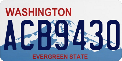 WA license plate ACB9430