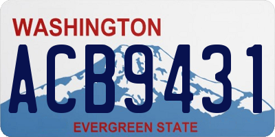 WA license plate ACB9431