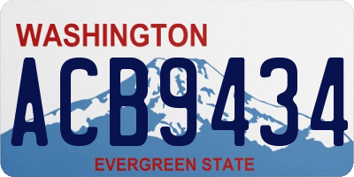 WA license plate ACB9434