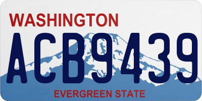WA license plate ACB9439