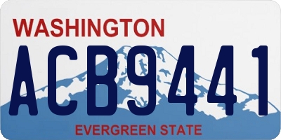WA license plate ACB9441