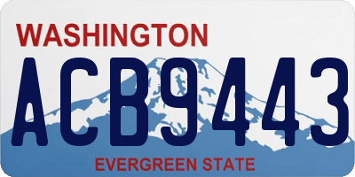 WA license plate ACB9443