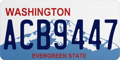 WA license plate ACB9447