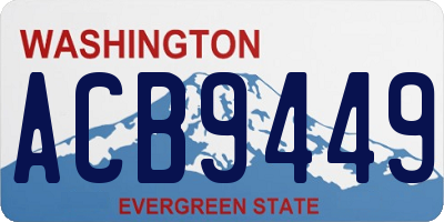 WA license plate ACB9449