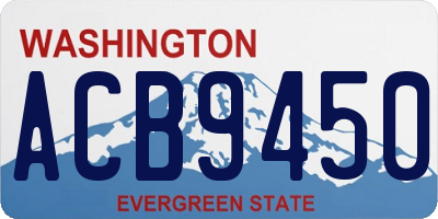 WA license plate ACB9450