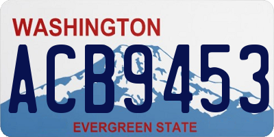 WA license plate ACB9453