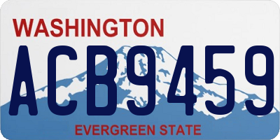 WA license plate ACB9459