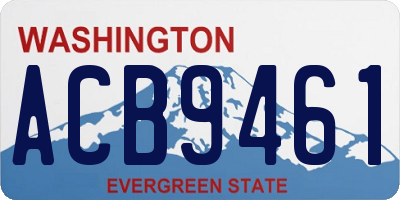 WA license plate ACB9461