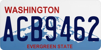 WA license plate ACB9462