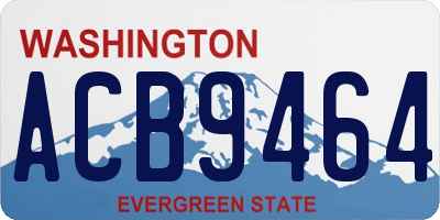 WA license plate ACB9464