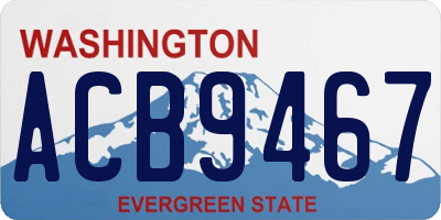 WA license plate ACB9467