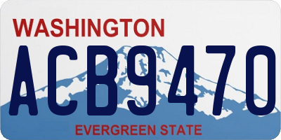 WA license plate ACB9470