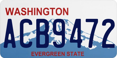 WA license plate ACB9472