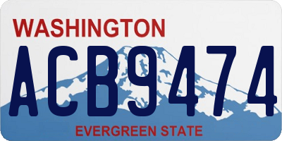 WA license plate ACB9474