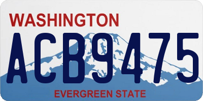 WA license plate ACB9475