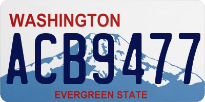 WA license plate ACB9477