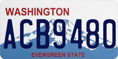 WA license plate ACB9480