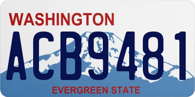 WA license plate ACB9481