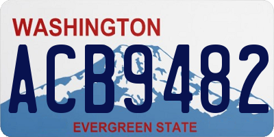 WA license plate ACB9482