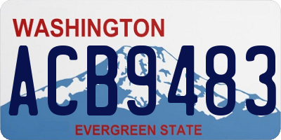 WA license plate ACB9483