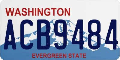WA license plate ACB9484