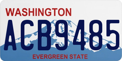 WA license plate ACB9485