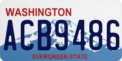 WA license plate ACB9486