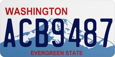 WA license plate ACB9487