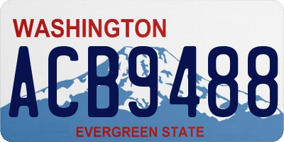 WA license plate ACB9488