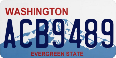 WA license plate ACB9489