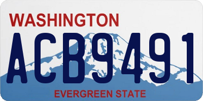 WA license plate ACB9491