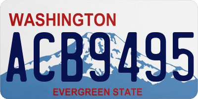 WA license plate ACB9495