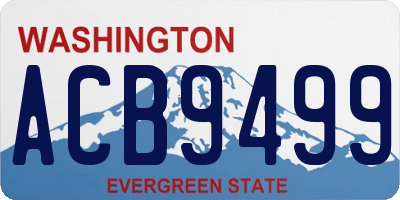 WA license plate ACB9499