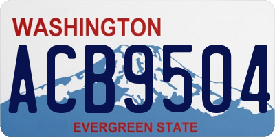 WA license plate ACB9504