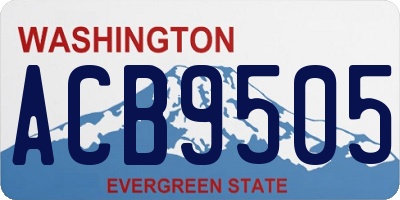 WA license plate ACB9505