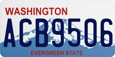 WA license plate ACB9506