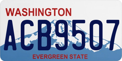 WA license plate ACB9507