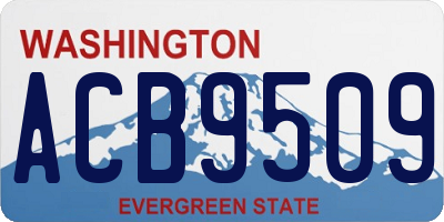 WA license plate ACB9509