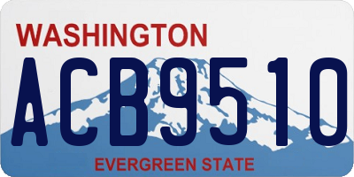 WA license plate ACB9510