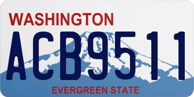 WA license plate ACB9511