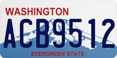WA license plate ACB9512