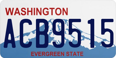 WA license plate ACB9515