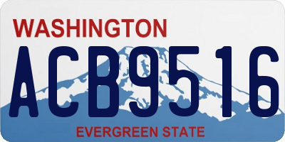 WA license plate ACB9516