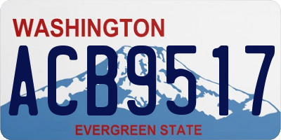 WA license plate ACB9517
