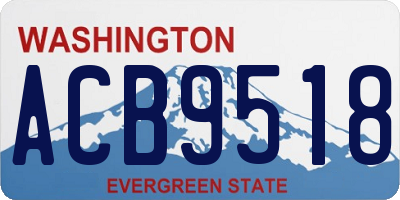 WA license plate ACB9518